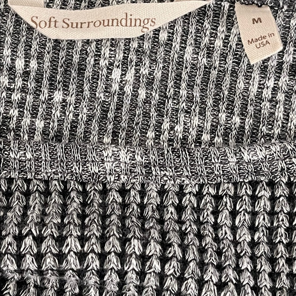 Soft surrounding Bailey waffle net eyelet lace pullover soft sweater size medium - Picture 3 of 10